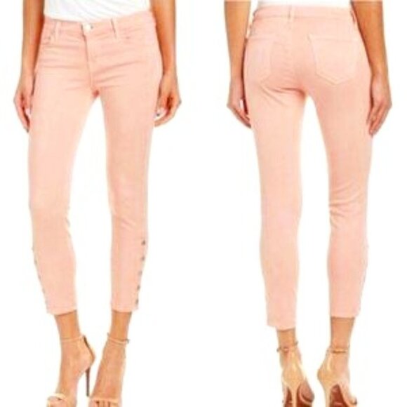 𝅺J Brand Pink Mid Rise Suvi Skinny Jeans 30 - Picture 1 of 13